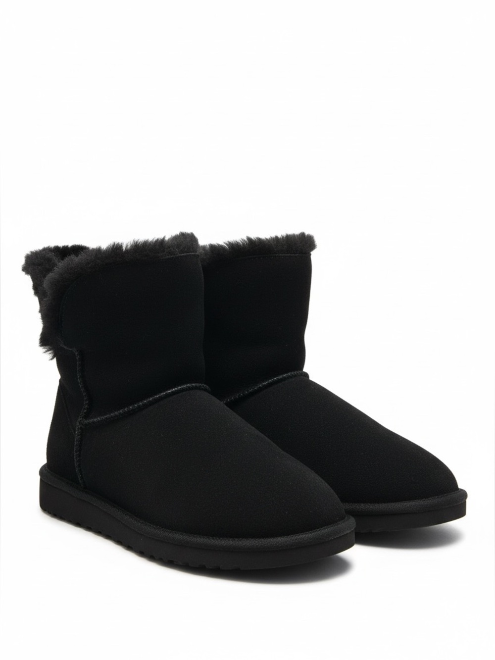Koolaburra by UGG Victoria Tall Black Suede Faux Fur Buckle Winter Boots Size 10